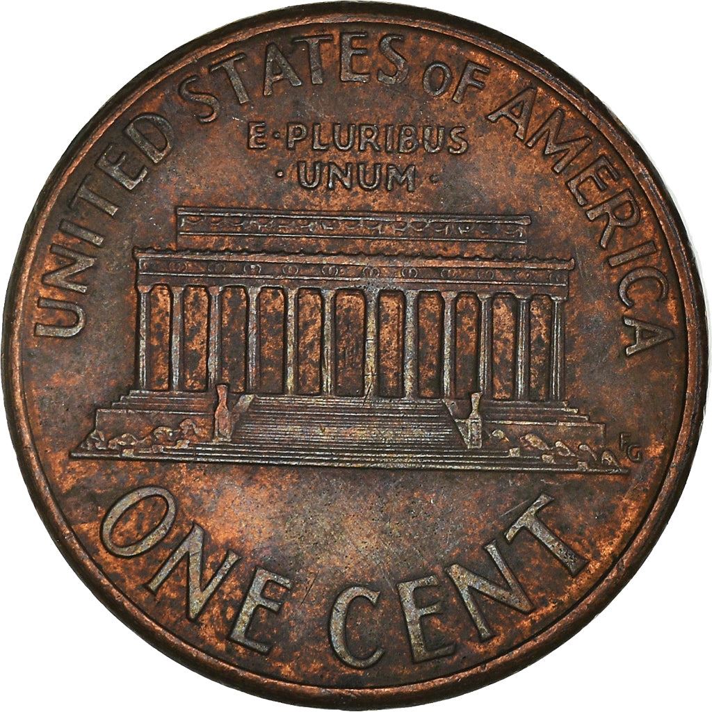 United States | American 1 Cent Coin | Lincoln Memorial | KM201b | 1983 - 2008