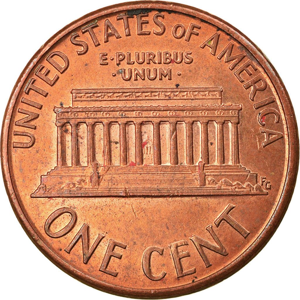 United States | American 1 Cent Coin | Lincoln Memorial | KM201b | 1983 - 2008