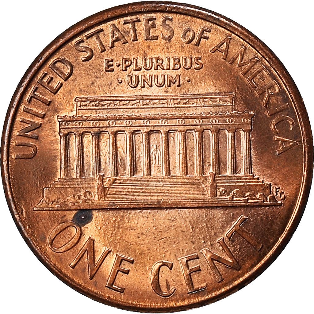 United States | American 1 Cent Coin | Lincoln Memorial | KM201b | 1983 - 2008