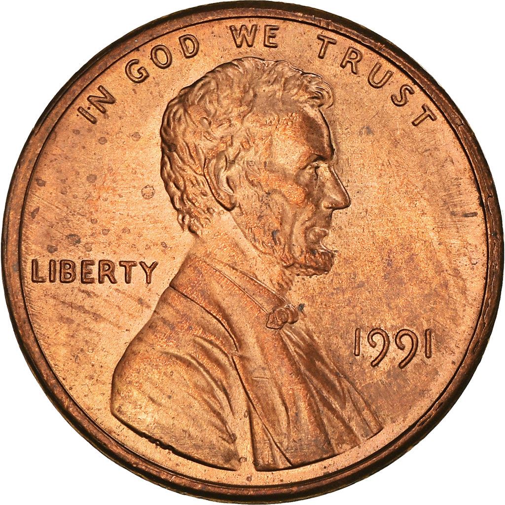 United States | American 1 Cent Coin | Lincoln Memorial | KM201b | 1983 - 2008