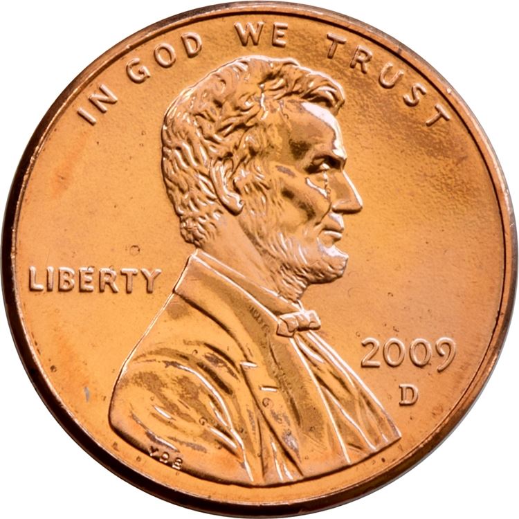 United States Coin American 1 Cent | Abraham Lincoln | Log Cabin | KM441 | 2009