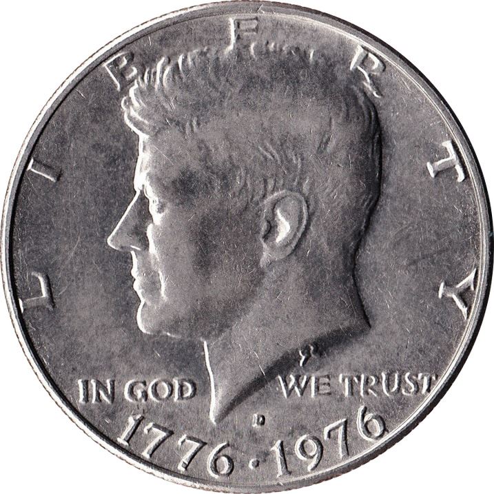 United States Coin American ½ Dollar | Kennedy Half Dollar | Bicentennial | KM205 | 1976