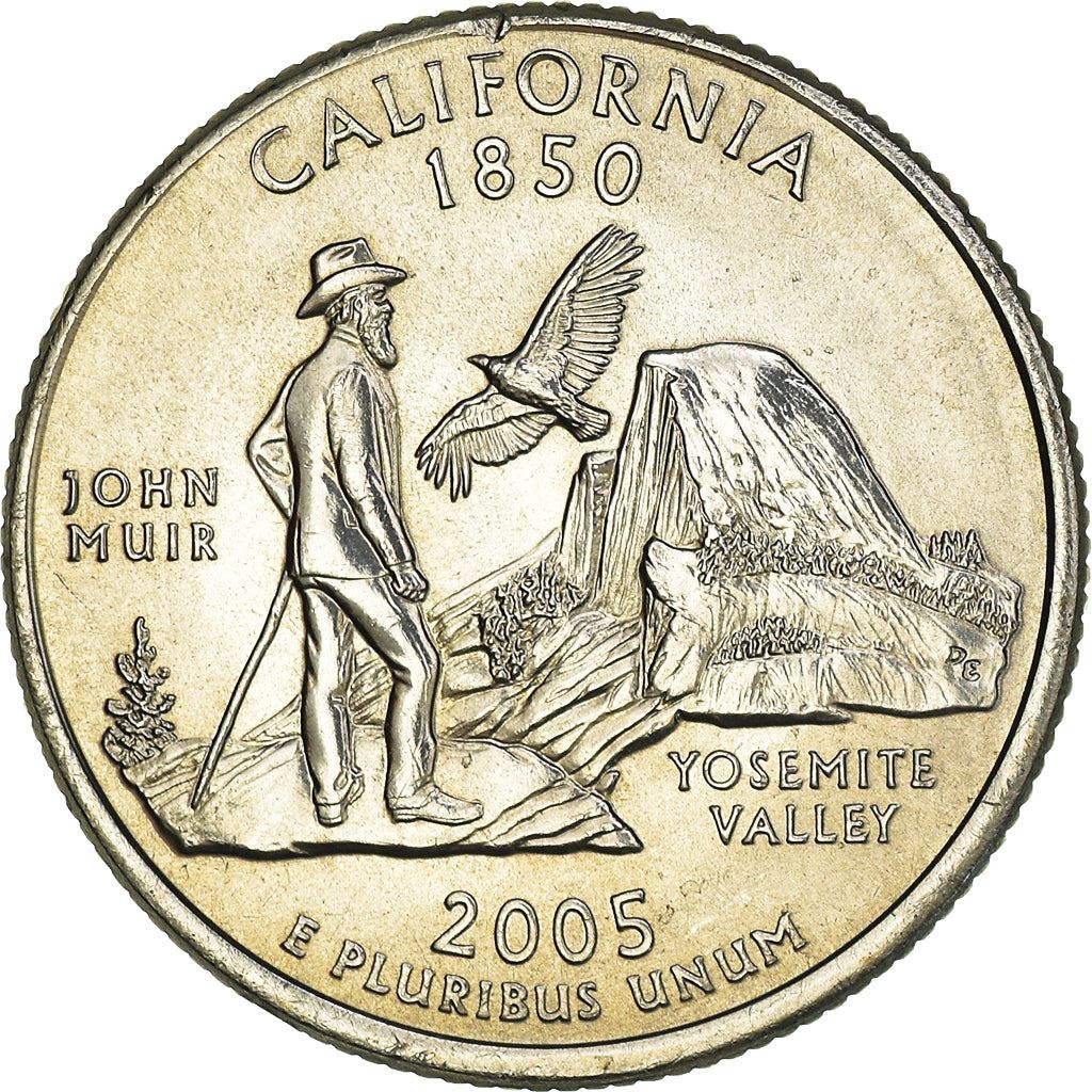 United States Coin American ¼ Dollar | George Washington | California | John Muir | California Condor | KM370 | 2005