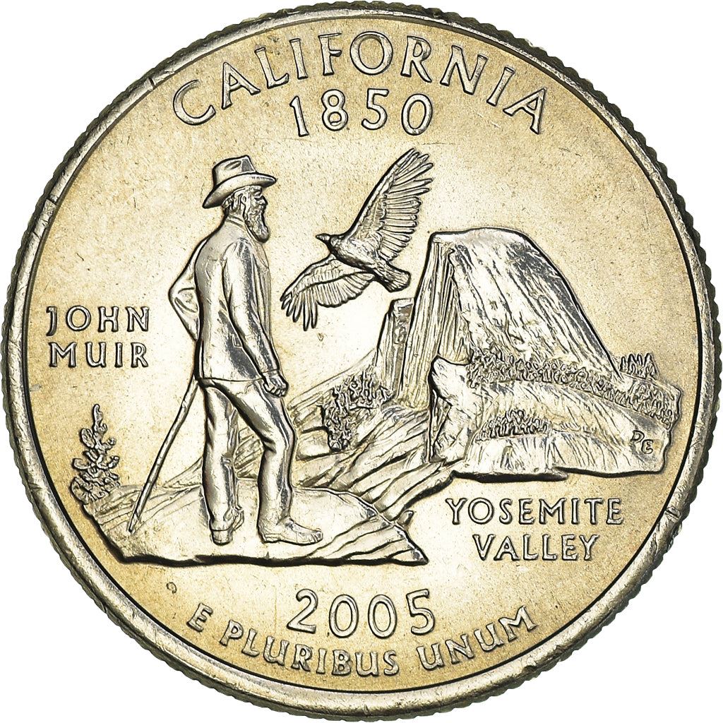 United States Coin American ¼ Dollar | George Washington | California | John Muir | California Condor | KM370 | 2005