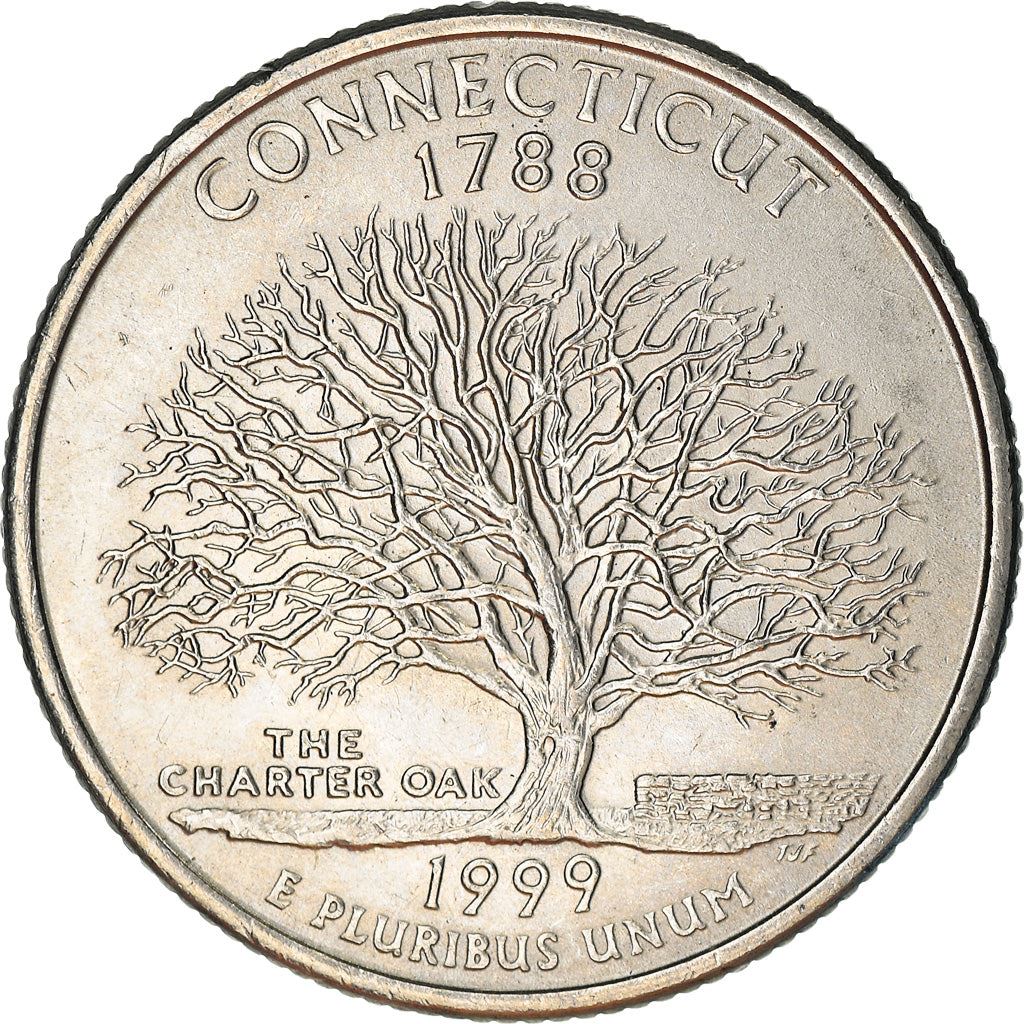 United States Coin American ¼ Dollar | George Washington | Charter Oak | KM297 | 1999