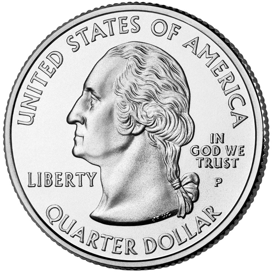 United States Coin American ¼ Dollar | George Washington | Guam | Flying Proa | Sailing Boat | Latte Stone | KM447 | 2009