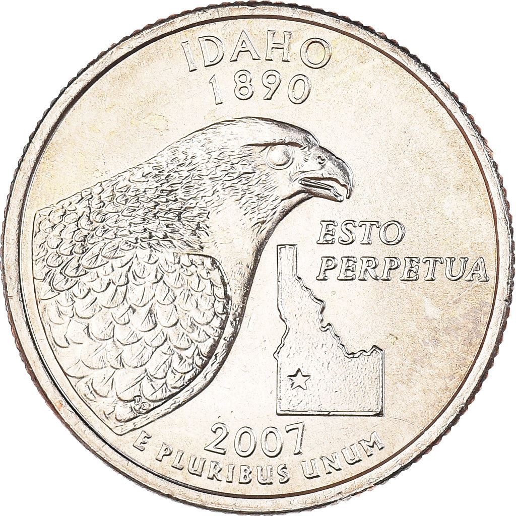 United States Coin American ¼ Dollar | George Washington | Idaho | Peregrine Falcon | KM398 | 2007