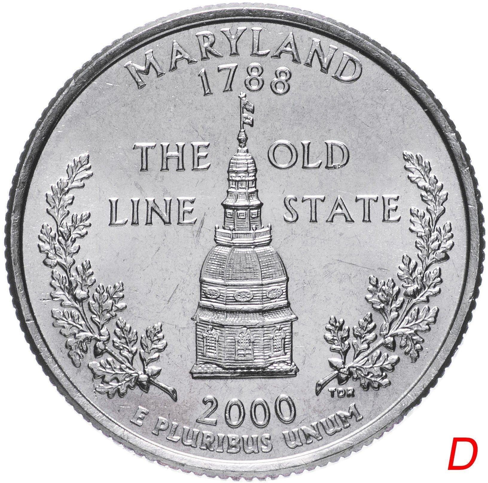 United States Coin American ¼ Dollar | George Washington | Maryland Statehouse | KM306 | 2000