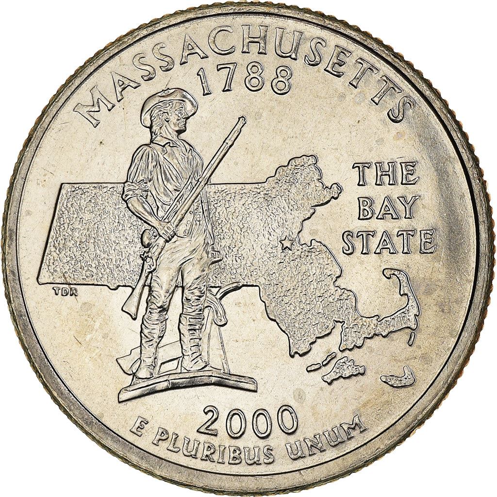 United States Coin American ¼ Dollar | George Washington | Minuteman Starue | KM305 | 2000