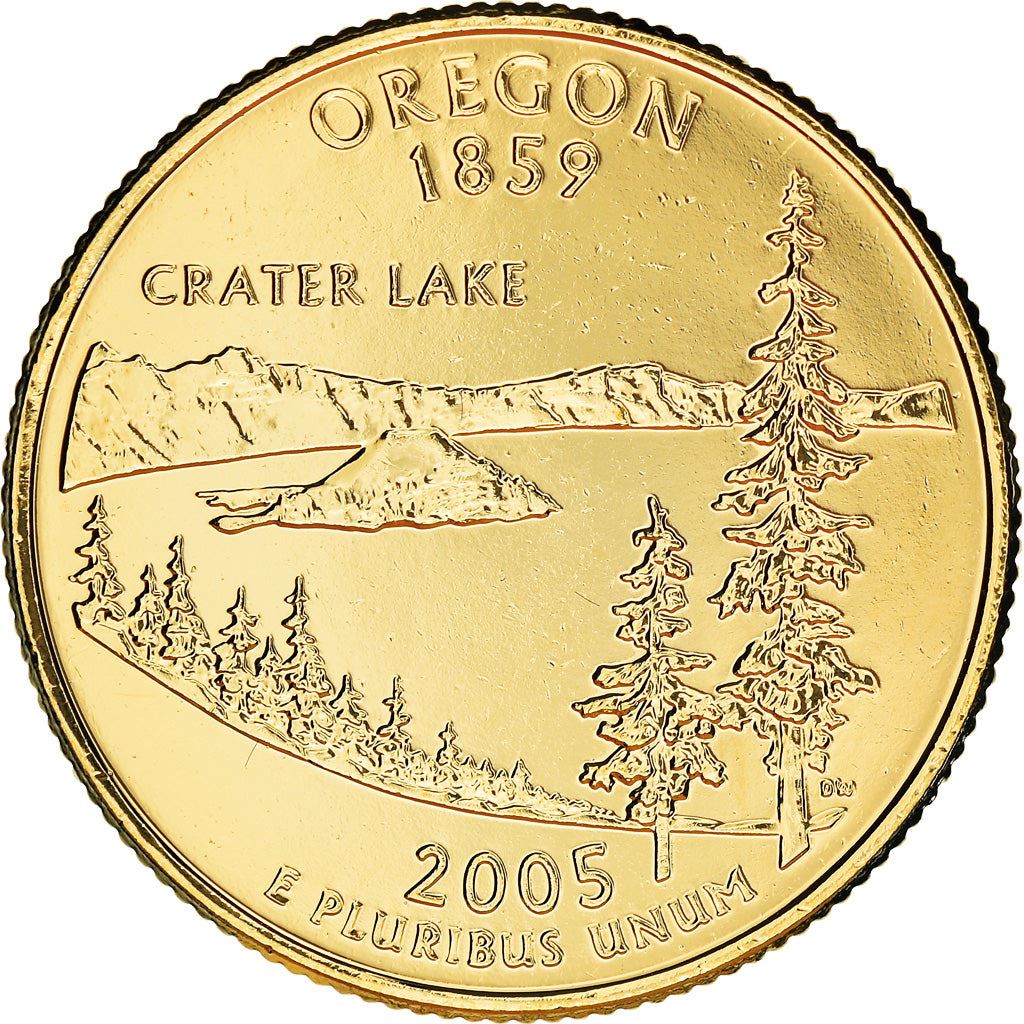 United States Coin American ¼ Dollar | George Washington | Oregon | Crater Lake | KM372 | 2005