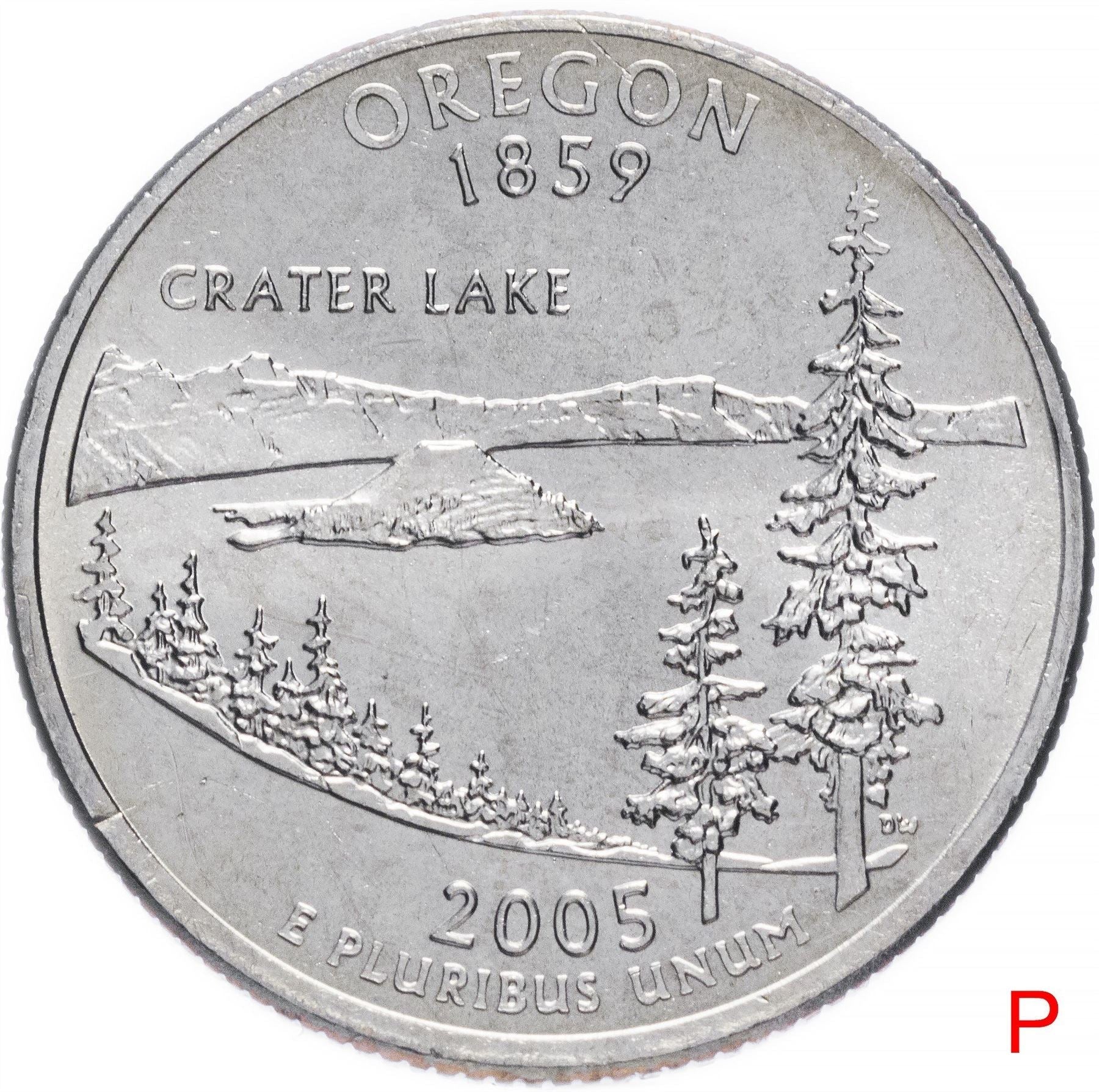 United States Coin American ¼ Dollar | George Washington | Oregon | Crater Lake | KM372 | 2005