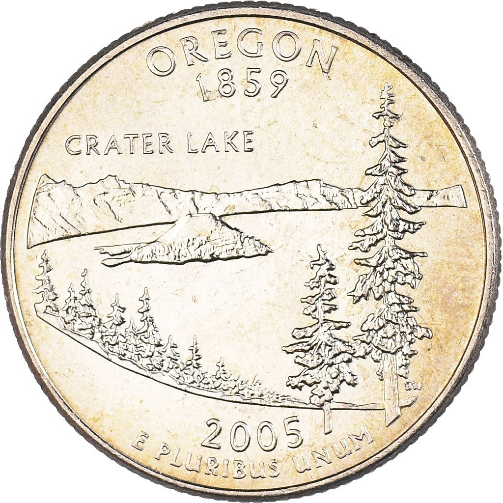 United States Coin American ¼ Dollar | George Washington | Oregon | Crater Lake | KM372 | 2005