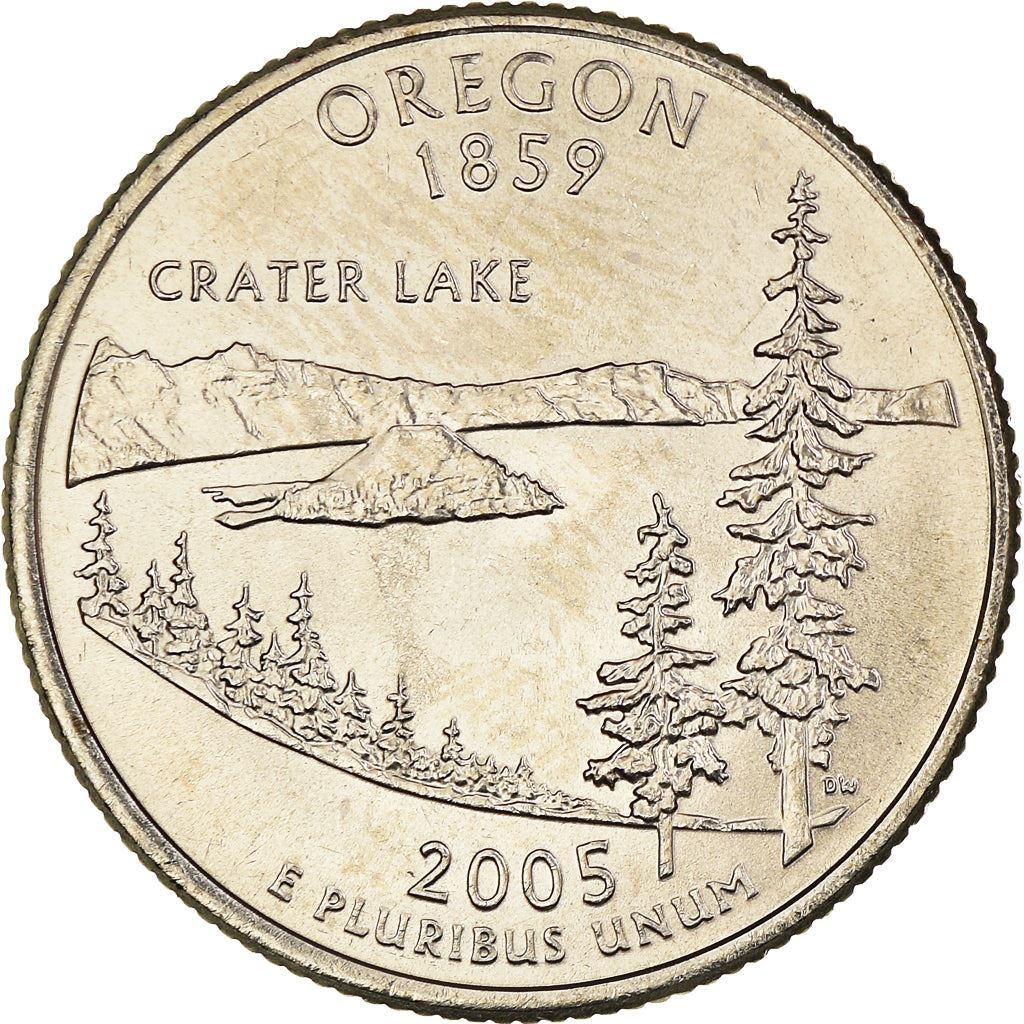 United States Coin American ¼ Dollar | George Washington | Oregon | Crater Lake | KM372 | 2005