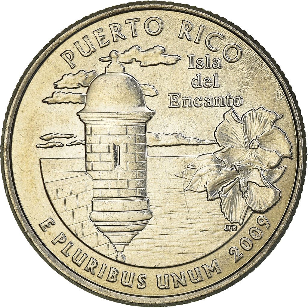 United States Coin American ¼ Dollar | George Washington | Puerto Rico | San Juan | KM446 | 2009