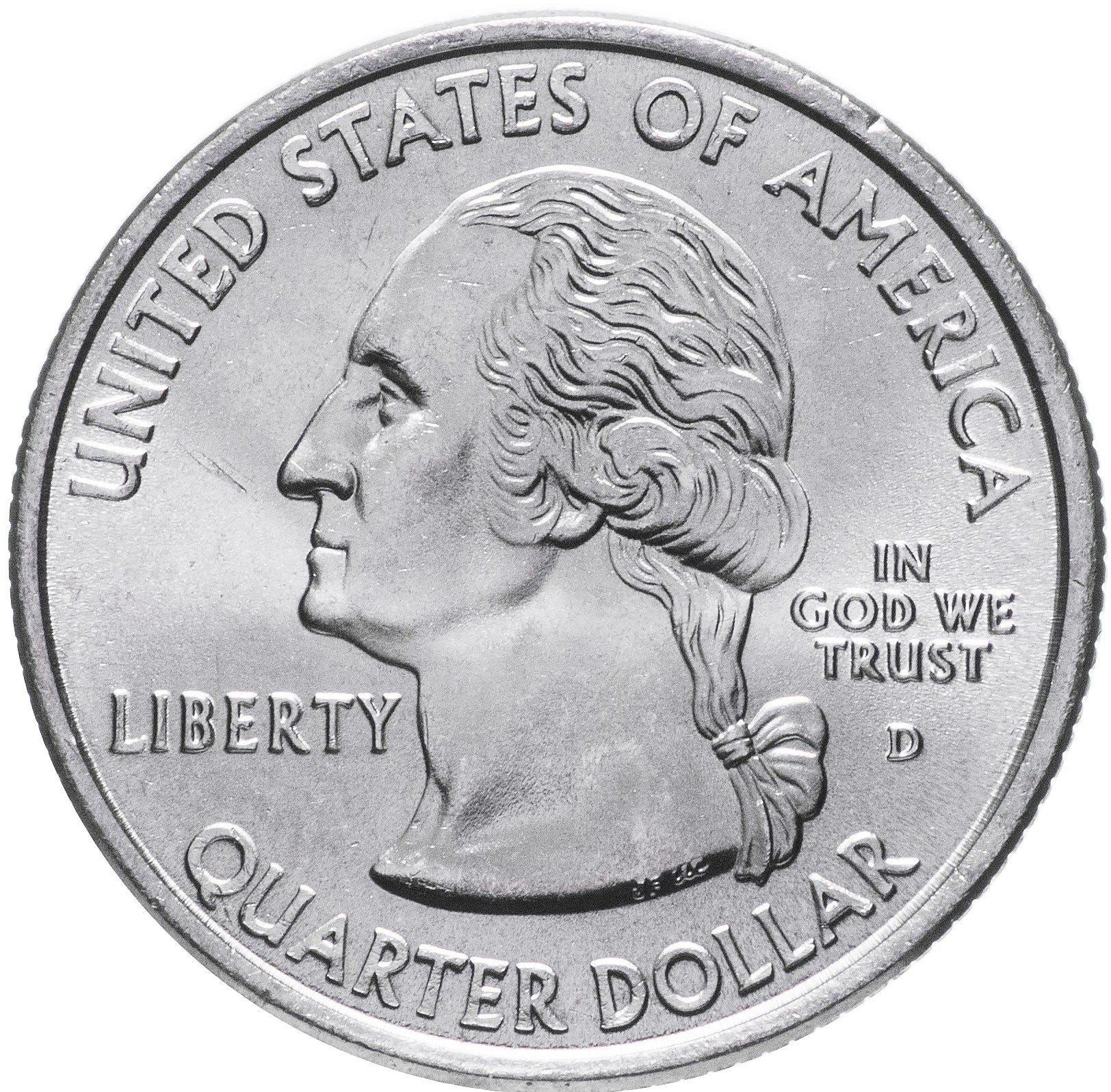 United States Coin American ¼ Dollar | George Washington | Tennessee | Guitar | Trumpet | Violin | KM331 | 2002