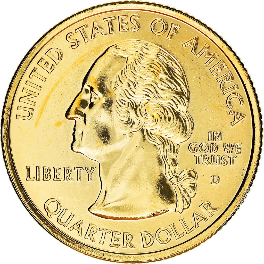 United States Coin American ¼ Dollar | George Washington | Vermont | Maple Tree | KM321 | 2001