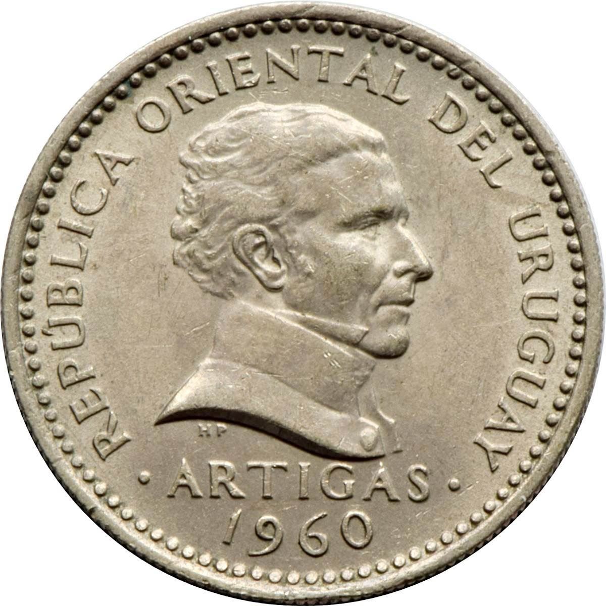 Uruguay 50 Centesimos Coin | Jose Gervasio Artigas | KM41 | 1960