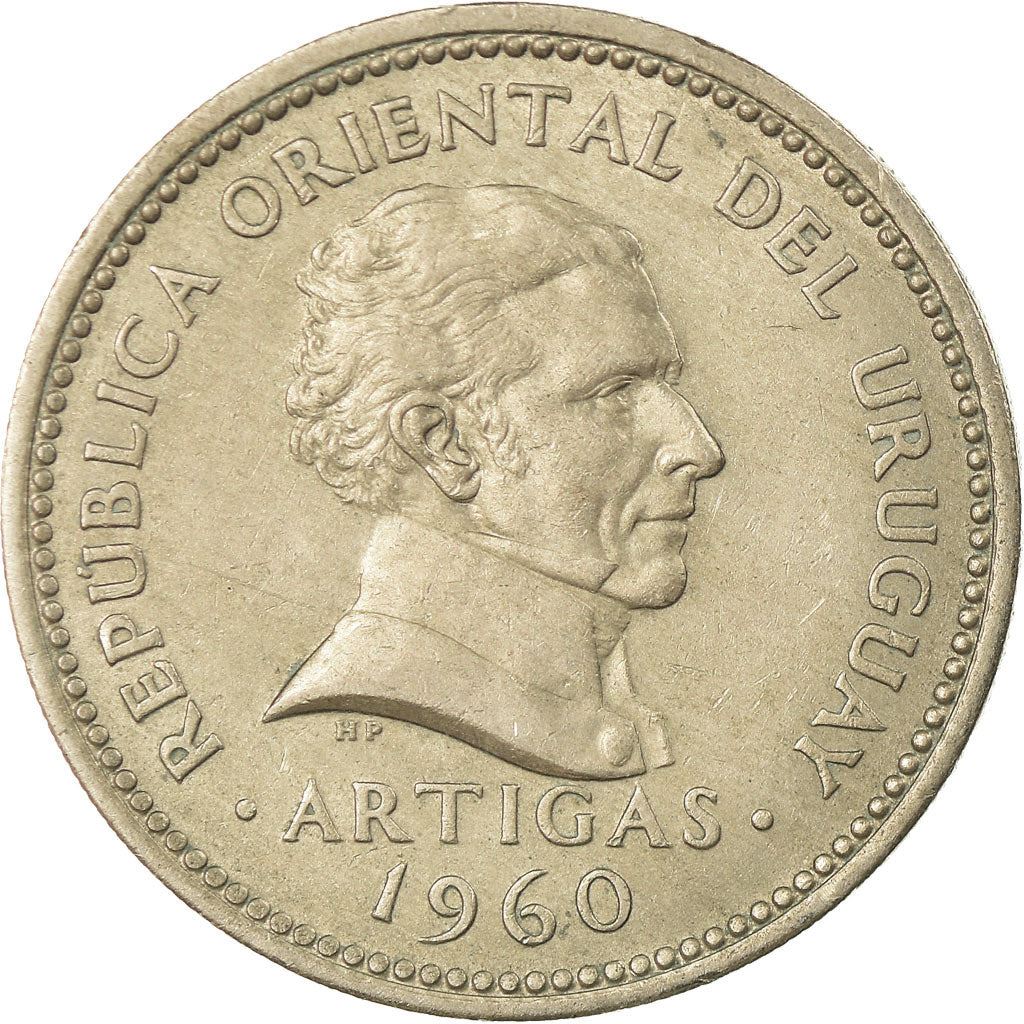 Uruguay Coin 	Uruguayan 1 Peso | Jose Gervasio Artigas | KM42 | 1960