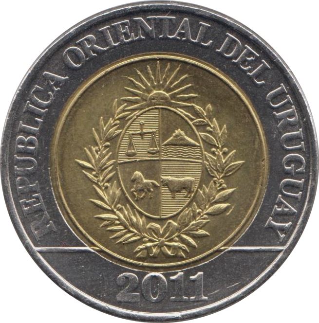 Uruguay Coin 	Uruguayan 10 Pesos | Puma | Cougar | KM134 | 2011 - 2015