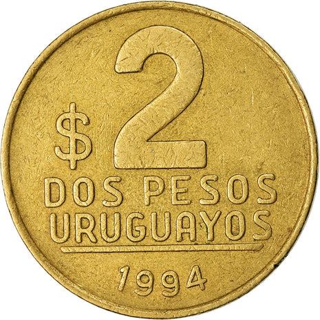 Uruguay Coin 	Uruguayan 2 Pesos | Joe Gervasio Artigas | KM104.1 | 1994