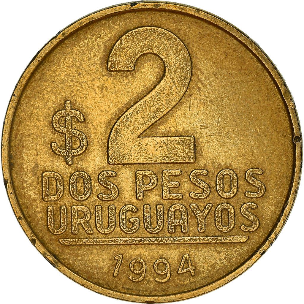 Uruguay Coin 	Uruguayan 2 Pesos | Joe Gervasio Artigas | KM104.1 | 1994