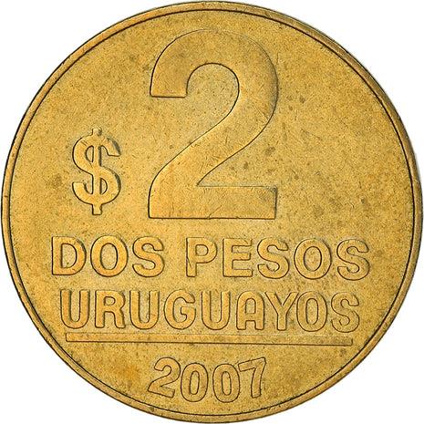 Uruguay Coin 	Uruguayan 2 Pesos | Joe Gervasio Artigas | KM104.2 | 1998 - 2007