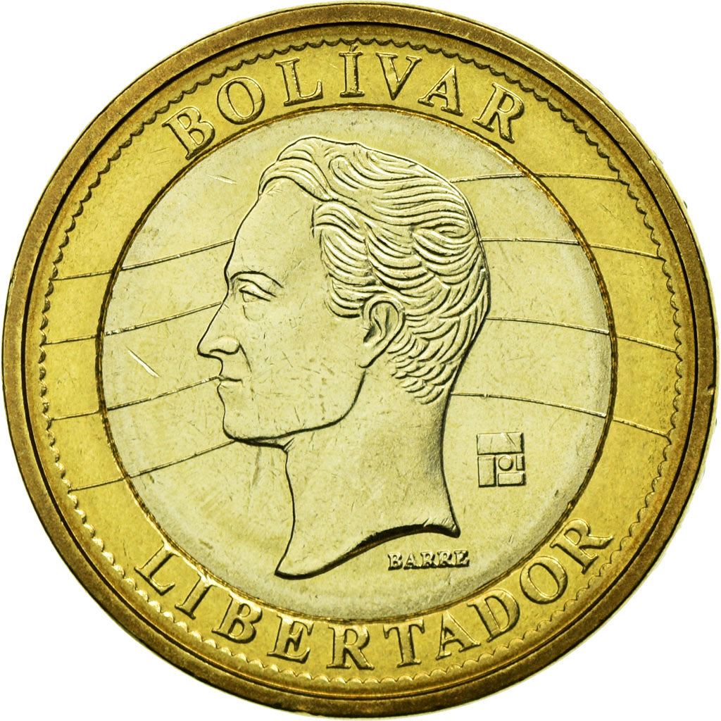 Venezuela | 1 Bolivar Coin | Palomo Horse | Simon Bolivar | KM93 | 2007 - 2012