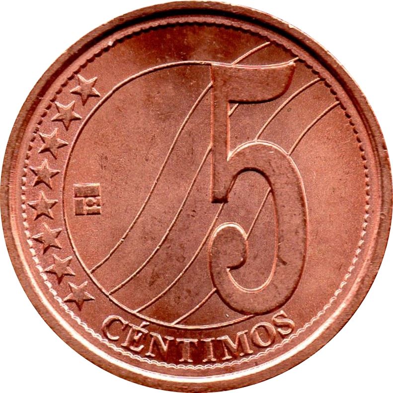 Venezuela | 5 Centimos Coin | Palomo Horse | Stars | KM88 | 2007 - 2009