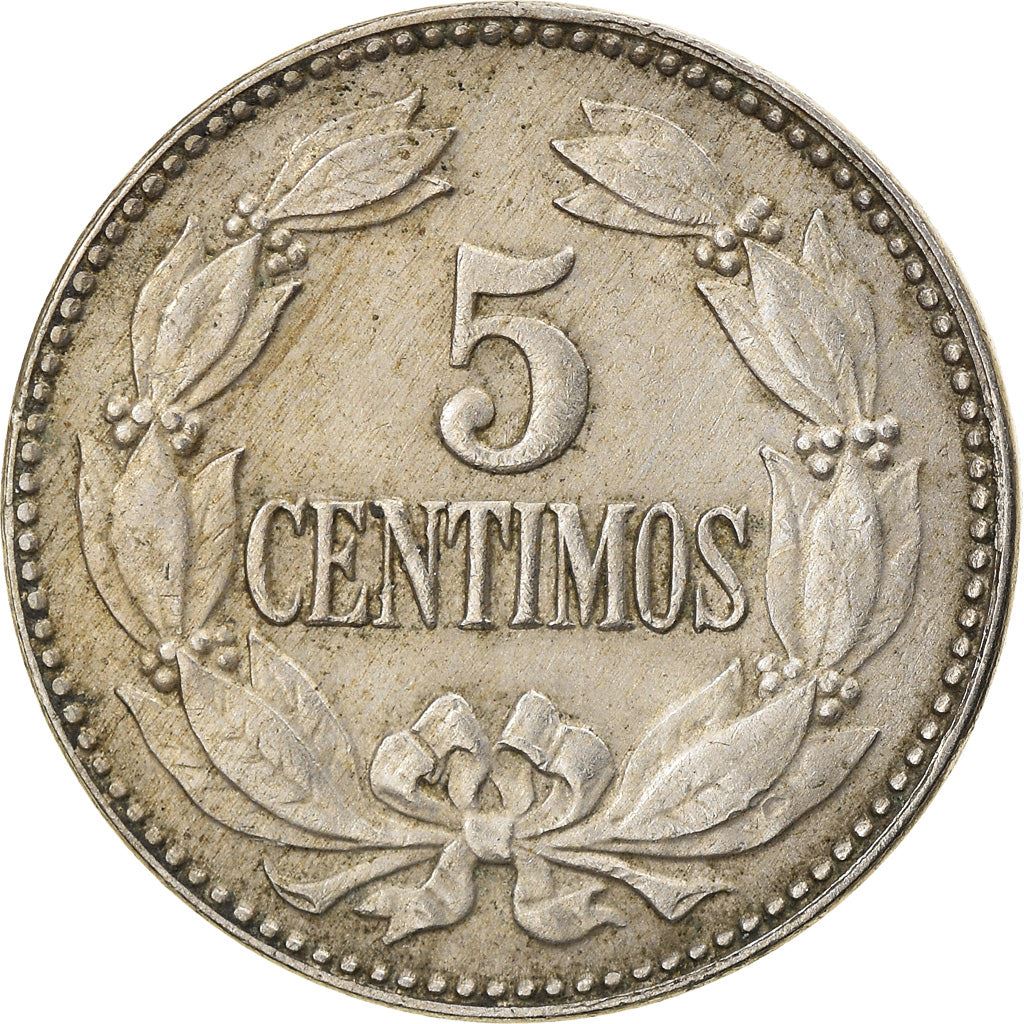 Venezuela | 5 Centimos Coin | Palomo Horse | Wreath | KM29a | 1945 - 1948