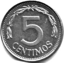 Venezuela | 5 Centimos Coin | Palomo Horse | Wreath | KM49b | 1986