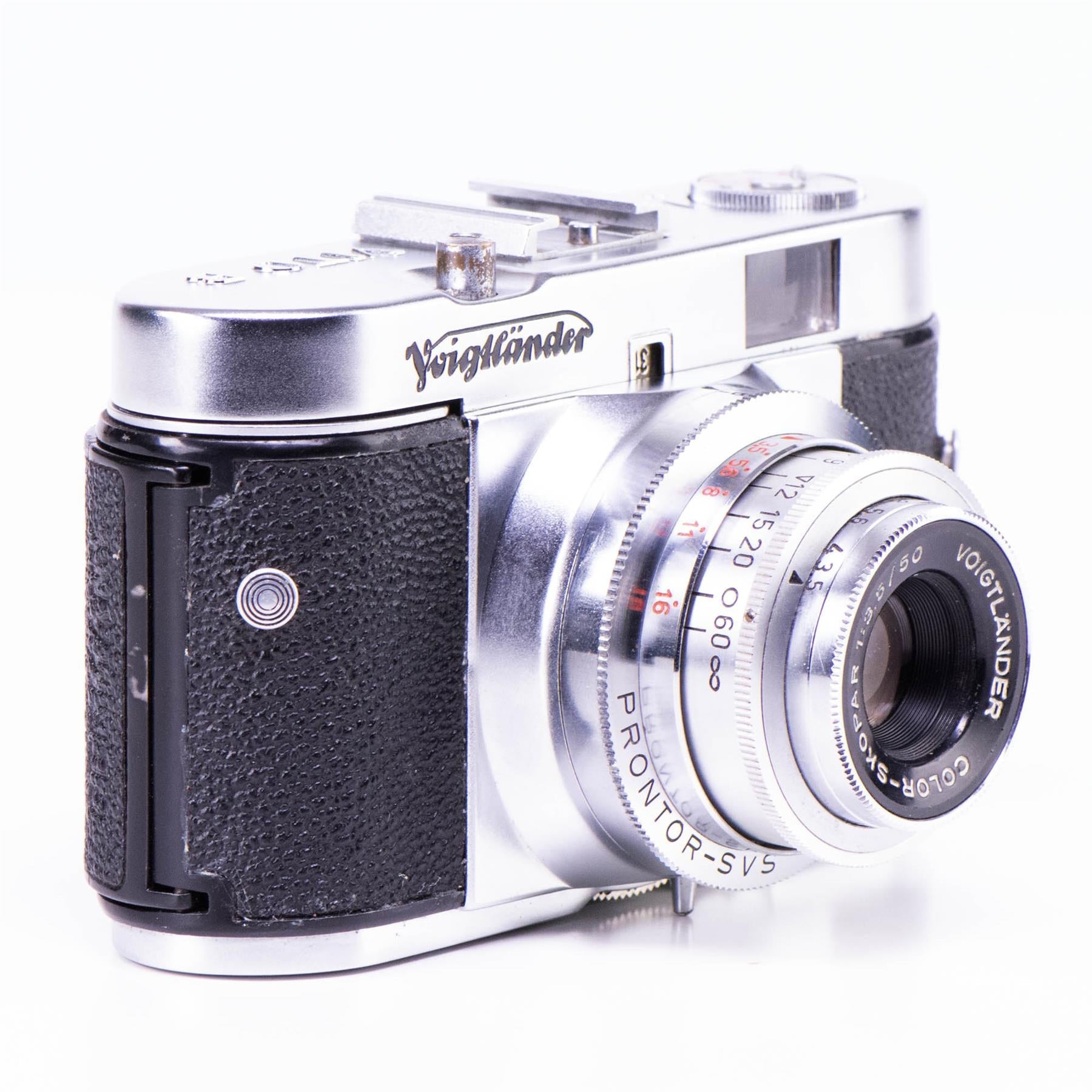 Voigtlander vito B Camera | 50mm f3.5 | White | Germany | 1954 | Not working