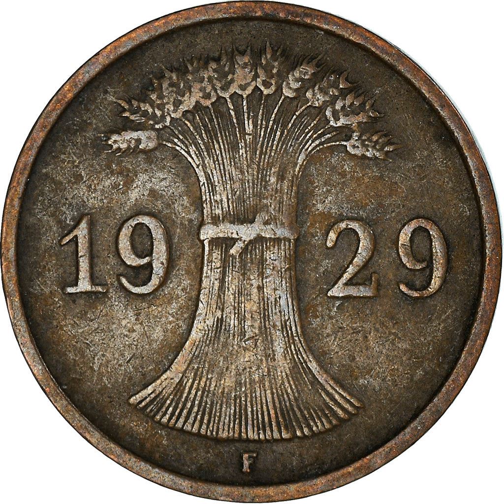 Weimar Republic 1 Reichspfennig Coin | German Reich | KM37 | 1924 - 1936