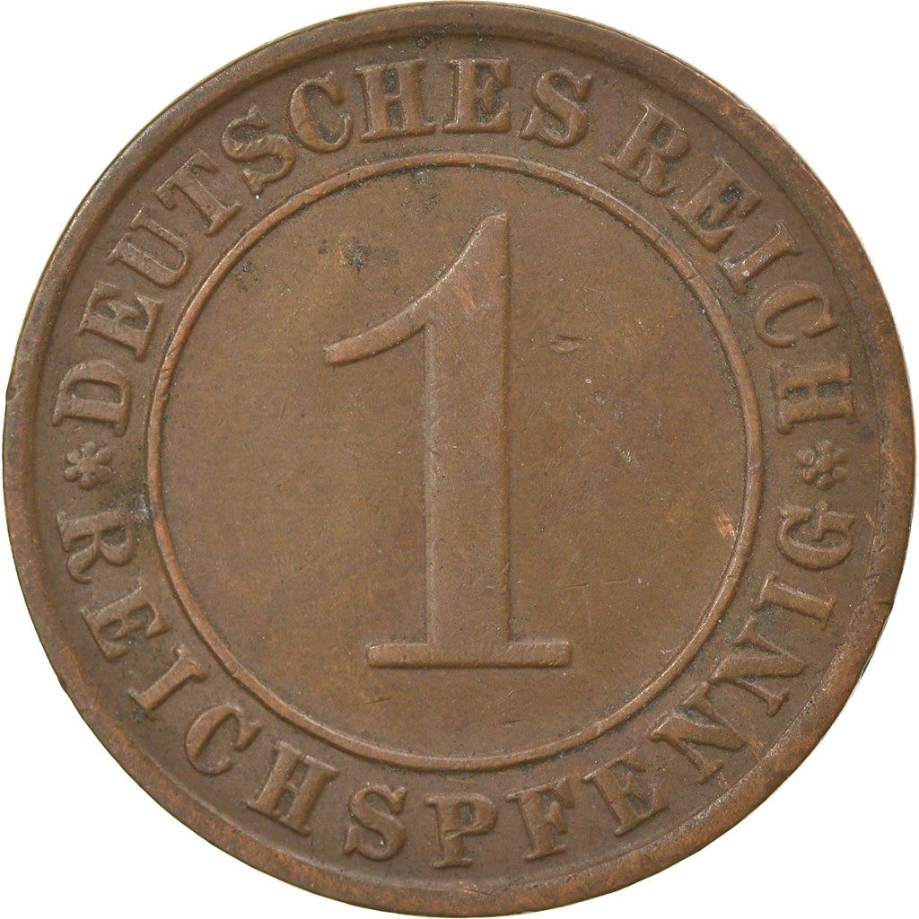 Weimar Republic 1 Reichspfennig Coin | German Reich | KM37 | 1924 - 1936