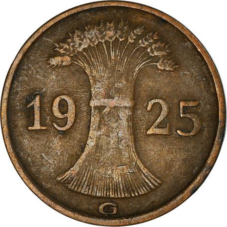 Weimar Republic 1 Rentenpfennig Coin | German Reich | KM30 | 1923 - 1929