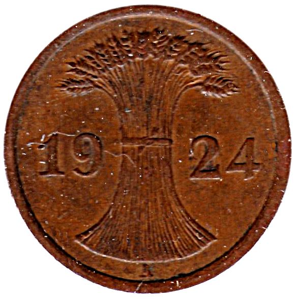 Weimar Republic 2 Reichspfennig Coin | German Reich | KM38 | 1923 - 1936