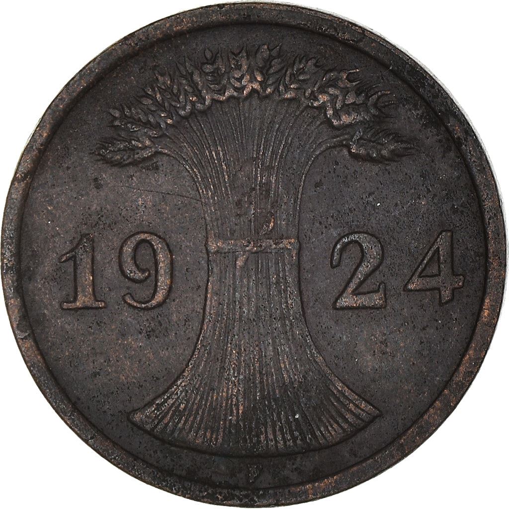 Weimar Republic 2 Rentenpfennig Coin | German Reich | KM31 | 1923 - 1924