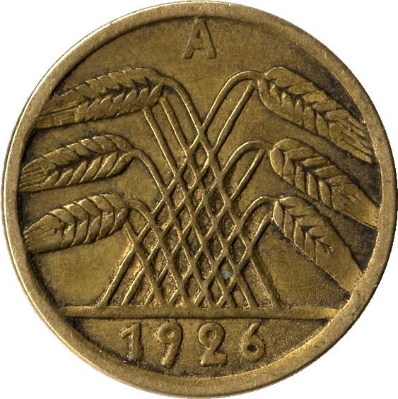 Weimar Republic 5 Reichspfennig Coin | German Reich | KM39 | 1924 - 1936