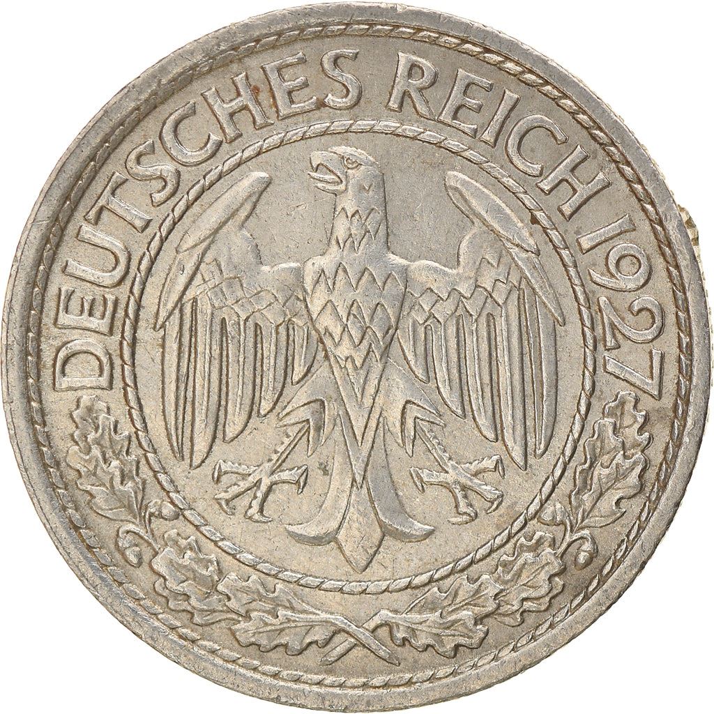 Weimar Republic | 50 Reichspfennig Coin | German Reich | KM49 | 1927 - 1938