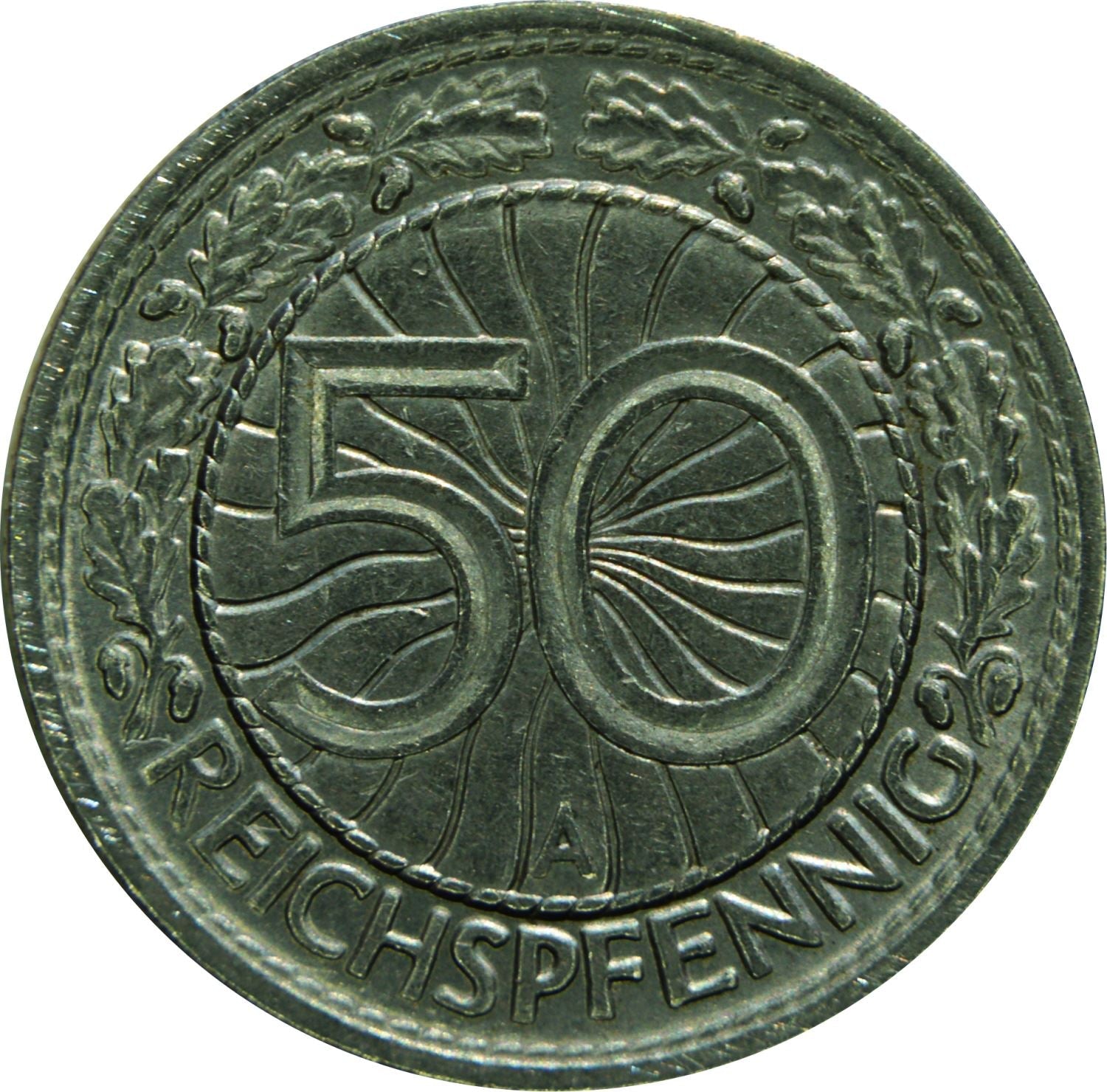 Weimar Republic | 50 Reichspfennig Coin | German Reich | KM49 | 1927 - 1938