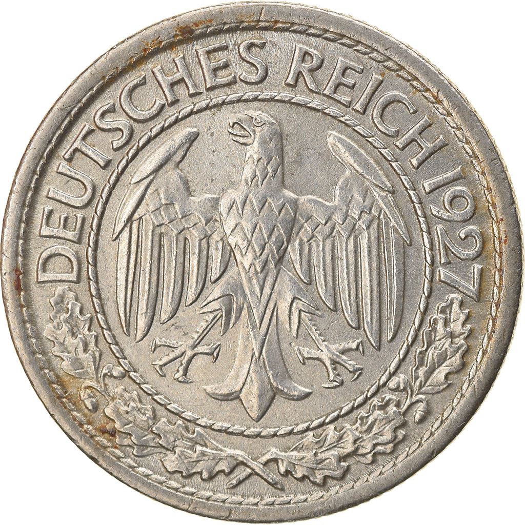 Weimar Republic | 50 Reichspfennig Coin | German Reich | KM49 | 1927 - 1938