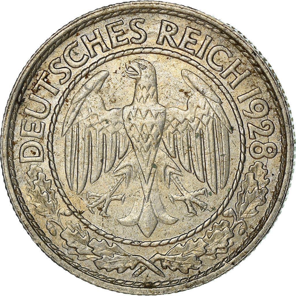 Weimar Republic | 50 Reichspfennig Coin | German Reich | KM49 | 1927 - 1938