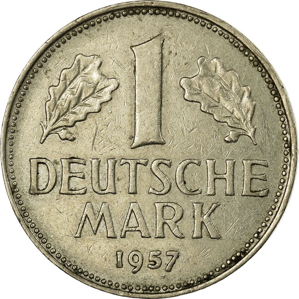 West German 1 Deutsche Mark Coin | KM110 | 1950 - 2001