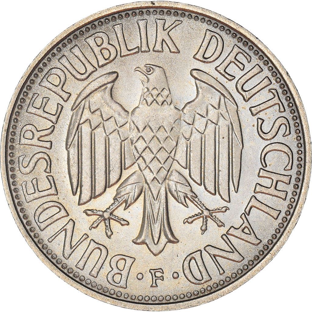 West German 1 Deutsche Mark Coin | KM110 | 1950 - 2001