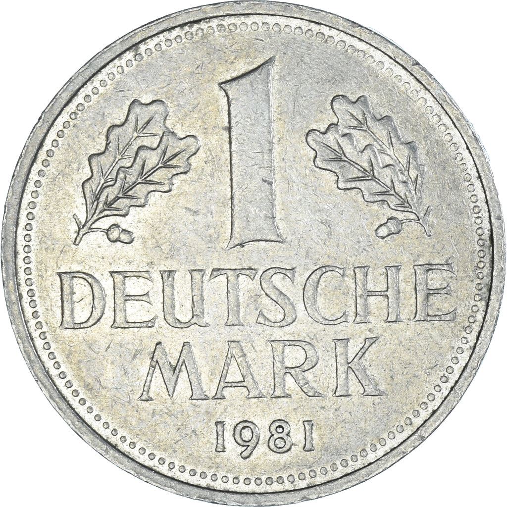 West German 1 Deutsche Mark Coin | KM110 | 1950 - 2001