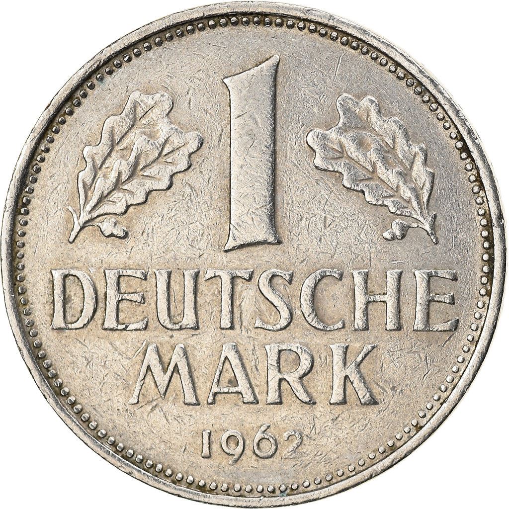 West German 1 Deutsche Mark Coin | KM110 | 1950 - 2001