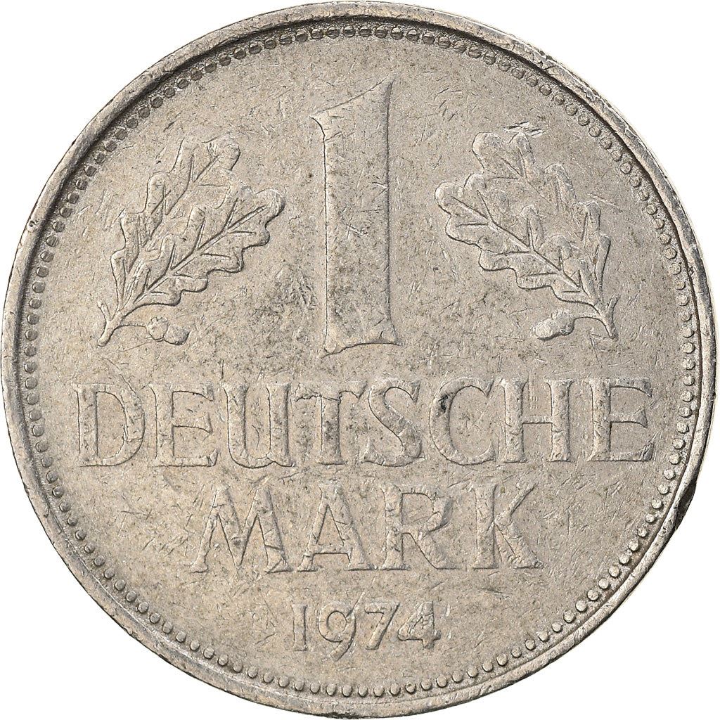 West German 1 Deutsche Mark Coin | KM110 | 1950 - 2001