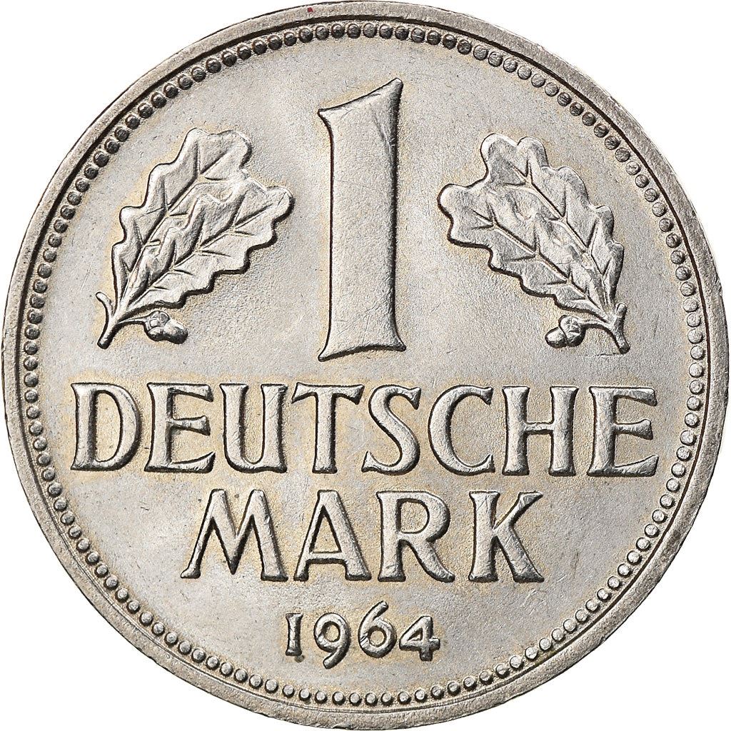 West German 1 Deutsche Mark Coin | KM110 | 1950 - 2001