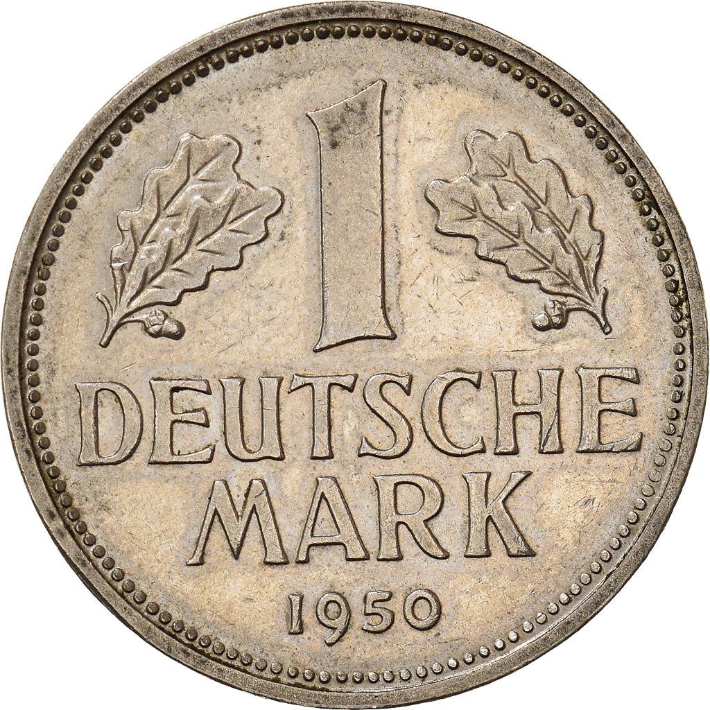 West German 1 Deutsche Mark Coin | KM110 | 1950 - 2001