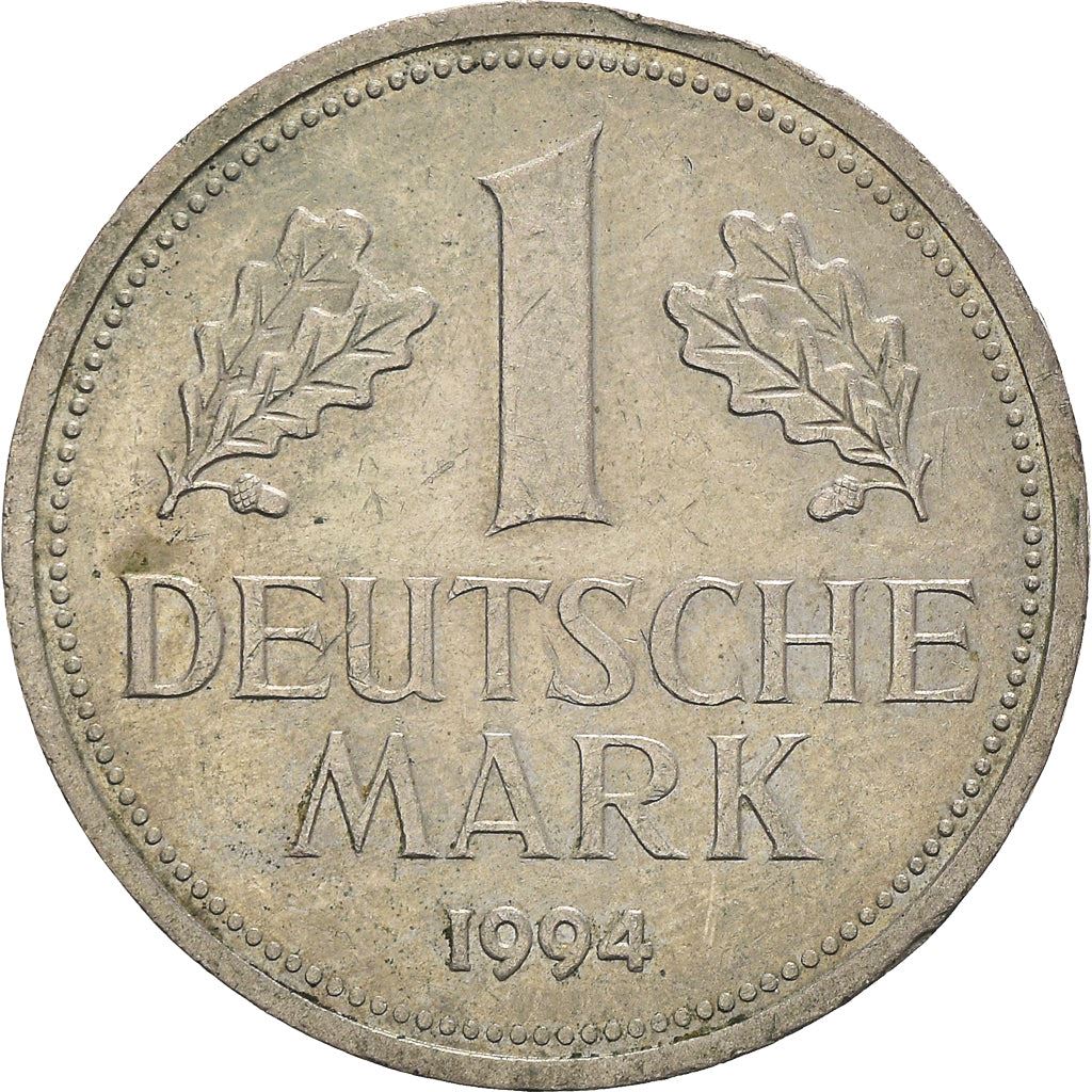 West German 1 Deutsche Mark Coin | KM110 | 1950 - 2001