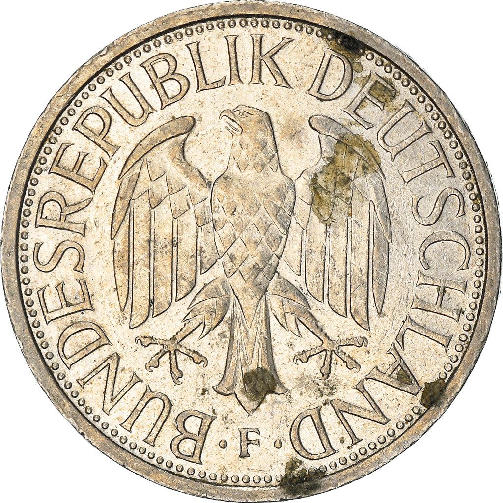 West German 1 Deutsche Mark Coin | KM110 | 1950 - 2001